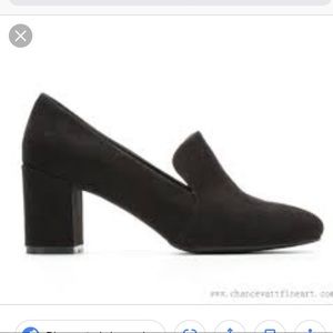 Black Heeled Loafers